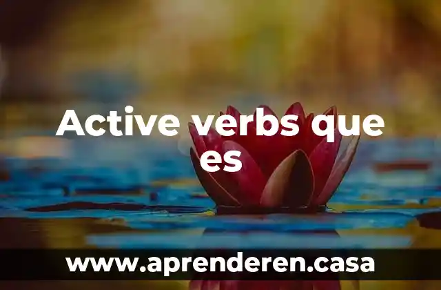 Que es active scripting 8 Active verbs que es