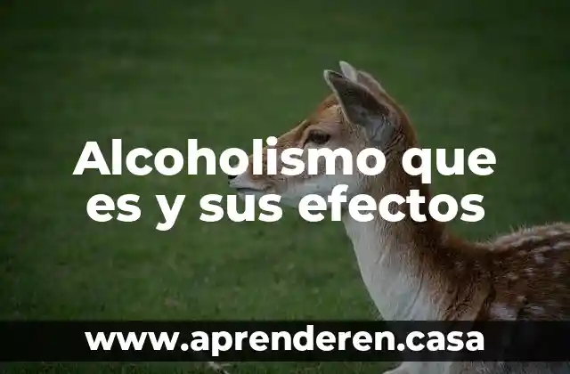 Alcoholismo que es y sus efectos