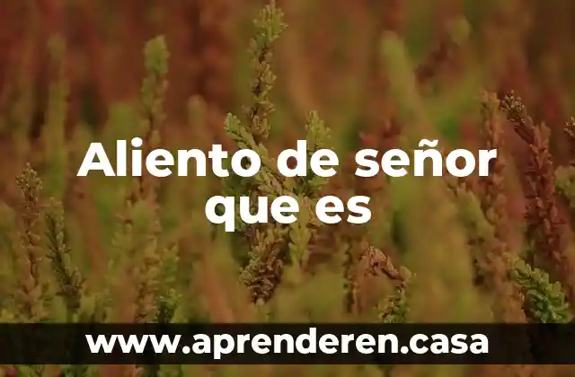 Aliento de señor que es