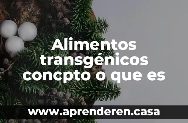 Alimentos transgénicos concpto o que es