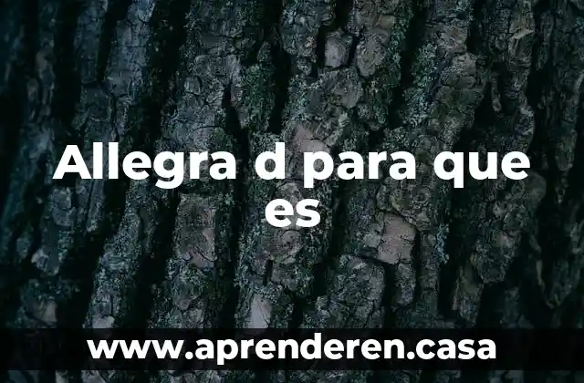 Que es el codigo pqs 4 Allegra d para que es