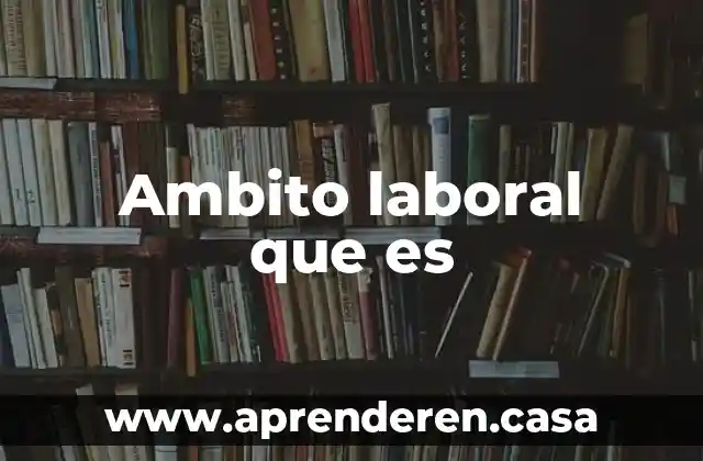 Ambito laboral que es