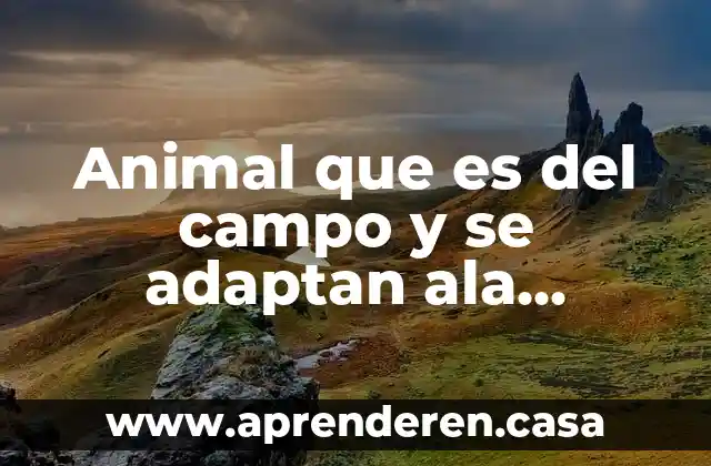Animal que es del campo y se adaptan ala ciudad