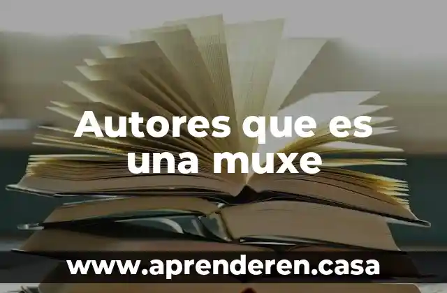 Autores que es una muxe