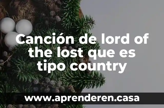 Canción de lord of the lost que es tipo country
