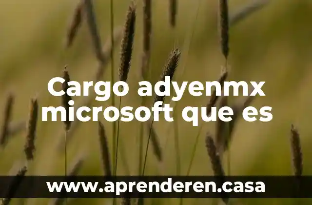 Cargo adyenmx microsoft que es