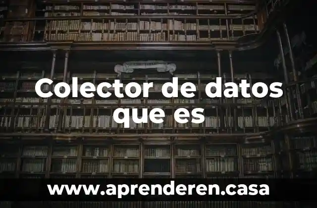 Colector de datos que es