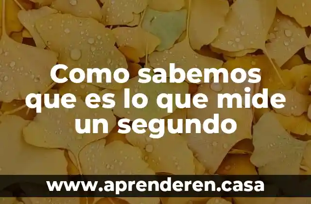 Porque sabemos que es de dia 4 Como sabemos que es lo que mide un segundo