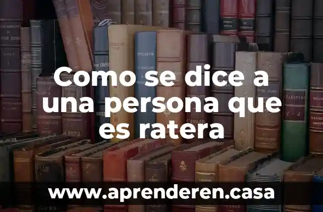 Que es la persona y sus atributos 6 Como se dice a una persona que es ratera