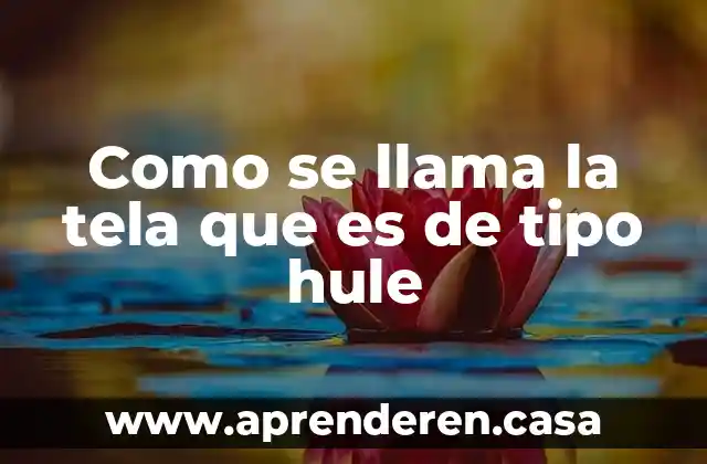 Como se llama la tela que es de tipo hule
