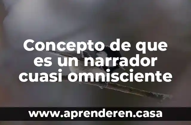 Concepto de que es un narrador cuasi omnisciente