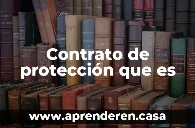 Contrato de protección que es