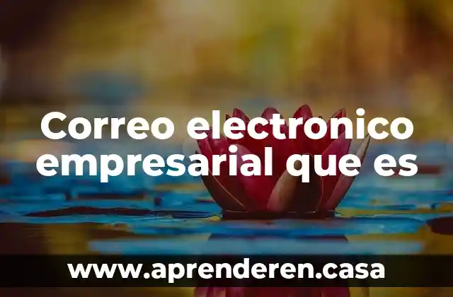 Correo electronico empresarial que es