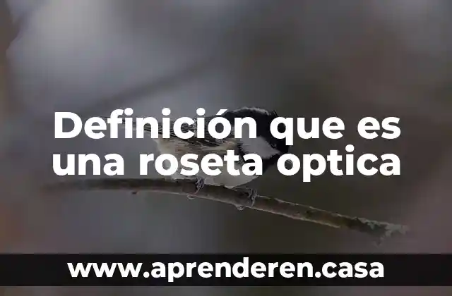 Definición que es una roseta optica