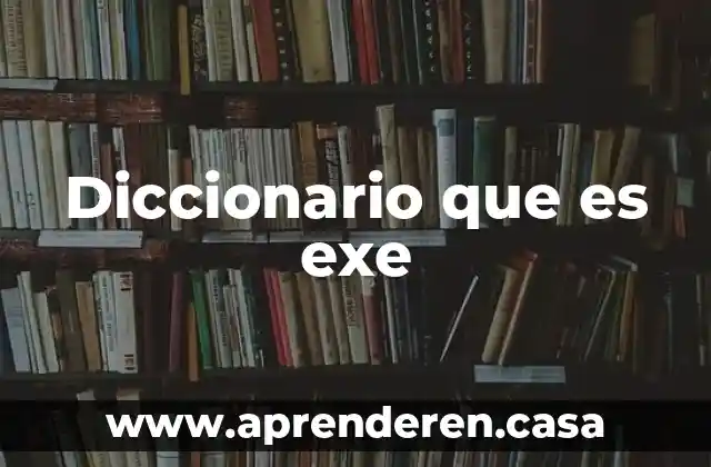 Diccionario que es exe
