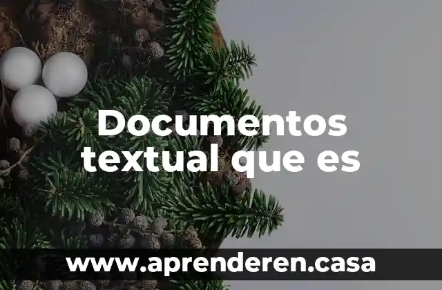 Documentos textual que es