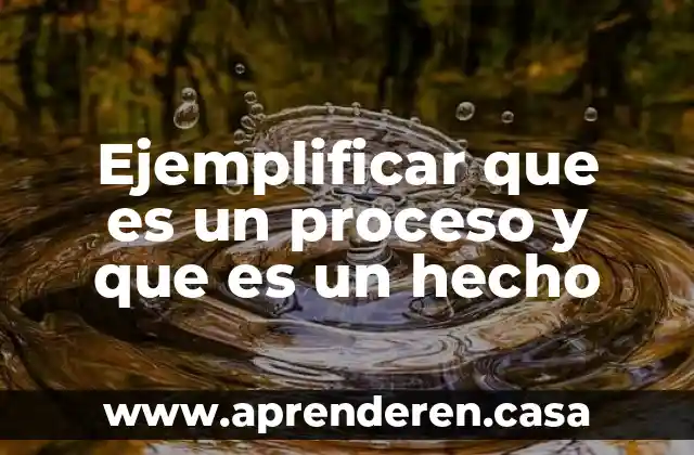 Ejemplificar que es un proceso y que es un hecho