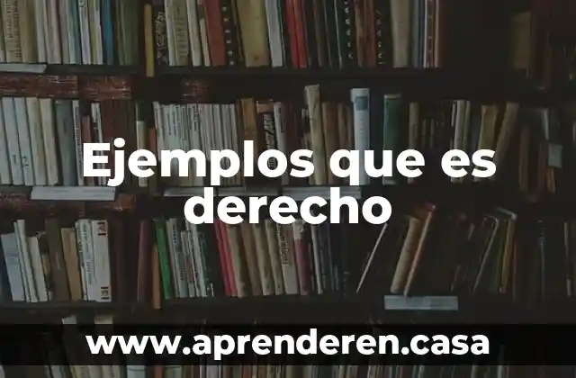 Ejemplos que es derecho