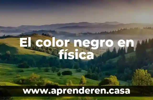 El color negro en física