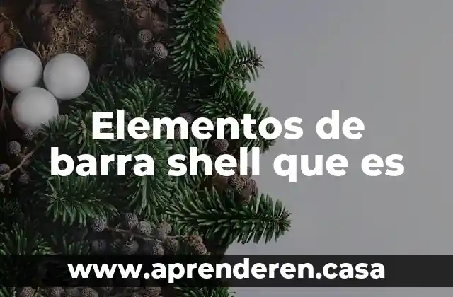 Elementos de barra shell que es