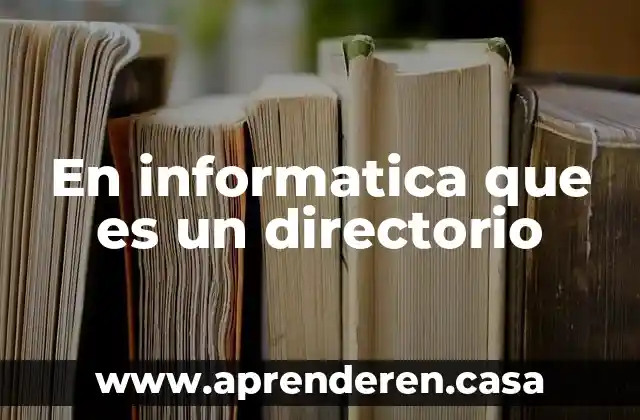 En informatica que es un directorio