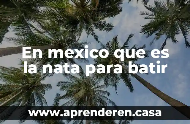 En mexico que es la nata para batir