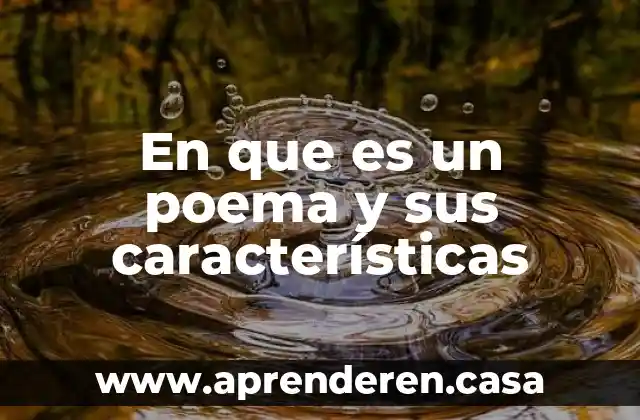 En que es un poema y sus características