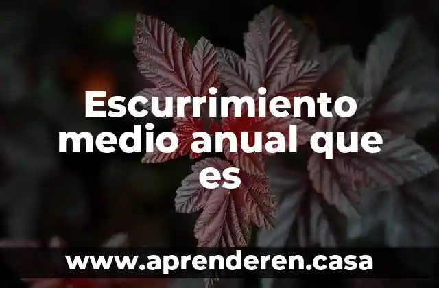 Que es un medio de inconformidad 3 Escurrimiento medio anual que es