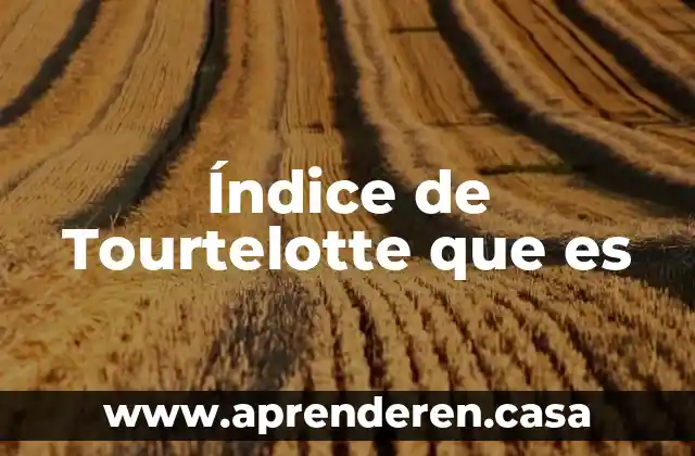 Índice de Tourtelotte que es
