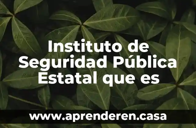 Que es la cuenta publica articulos 4 Instituto de Seguridad Pública Estatal que es