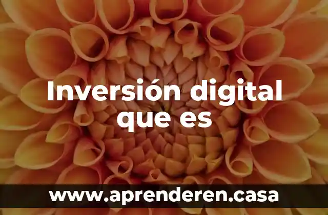 Inversión digital que es