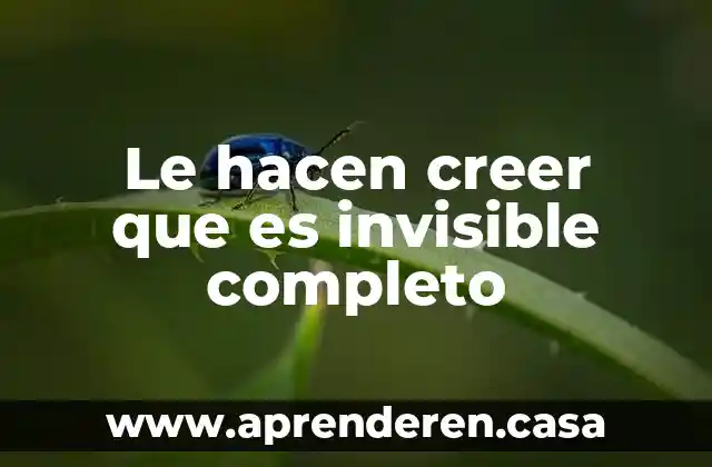 Mago hace creer a persona que es invisible 4 Le hacen creer que es invisible completo