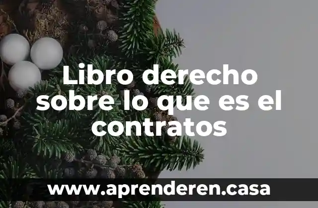 Libro derecho sobre lo que es el contratos