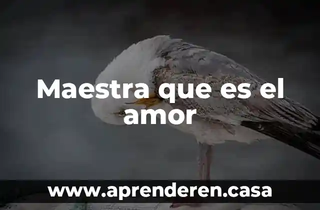 Maestra que es el amor