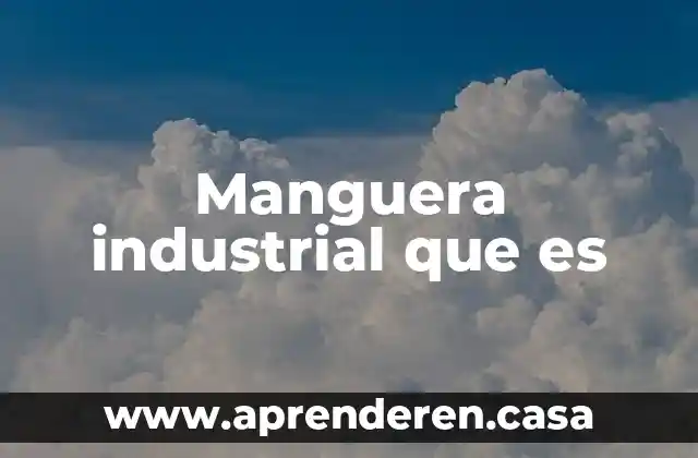 Manguera industrial que es