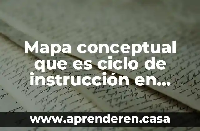 Mapa conceptual que es ciclo de instrucción en arquitectura de