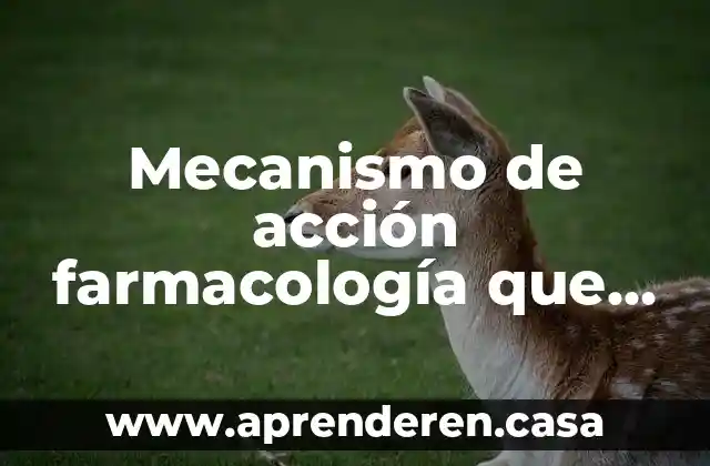 Que es mecanismo de aislamiento 6 Mecanismo de acción farmacología que es