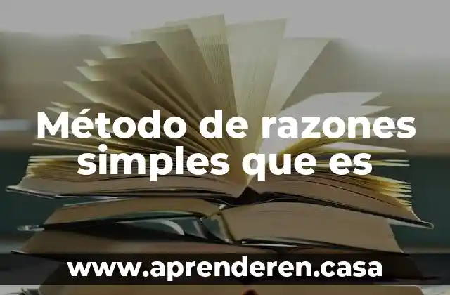 Método de razones simples que es
