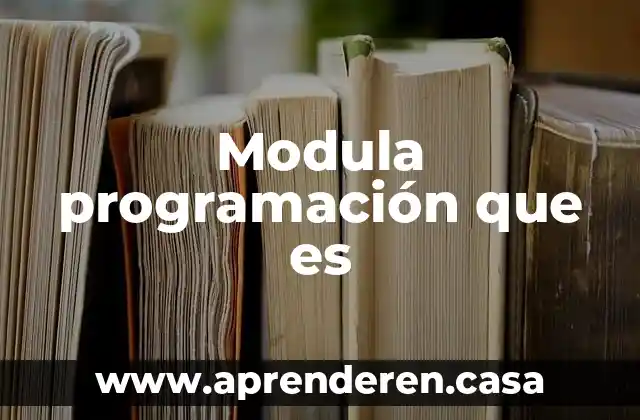 Que es programacion aguda 6 Modula programación que es
