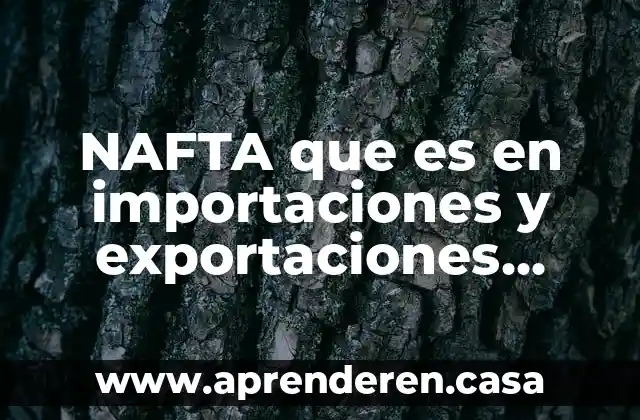 Que es pda siglas en ingles 4 NAFTA que es en importaciones y exportaciones siglas