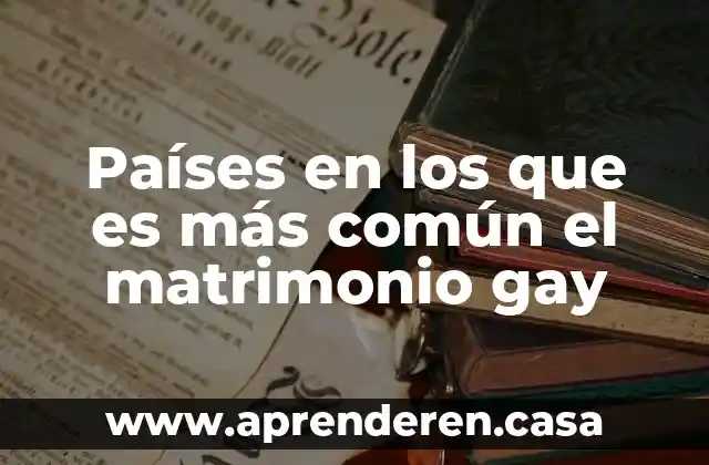 Qué es el matrimonio derecho en el estado 6 Países en los que es más común el matrimonio gay