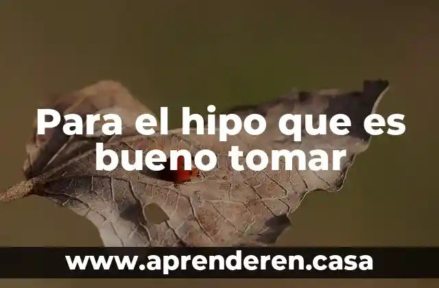 Para el hipo que es bueno tomar