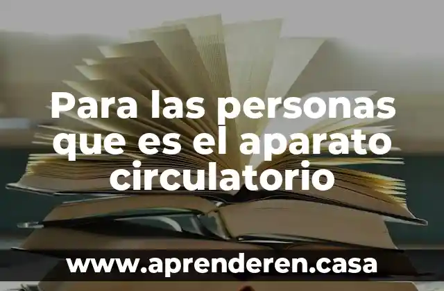 Para las personas que es el aparato circulatorio