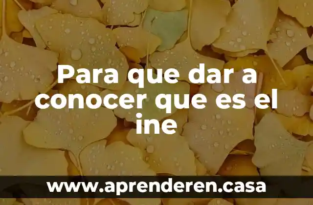 Por que es importante conocer la informacion del vih sida 3 Para que dar a conocer que es el ine