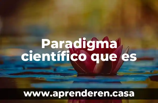 Paradigma científico que es