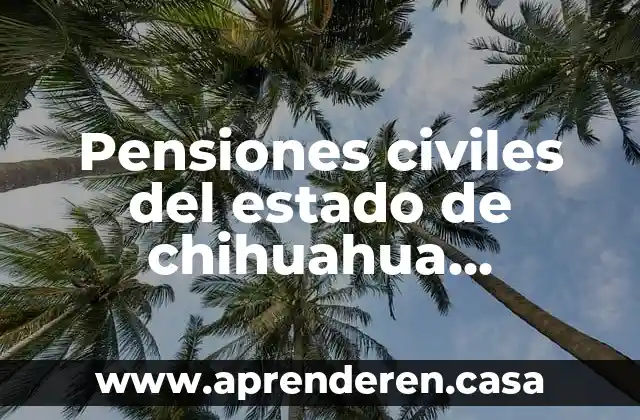 Pensiones civiles del estado de chihuahua cuauhtemoc que es