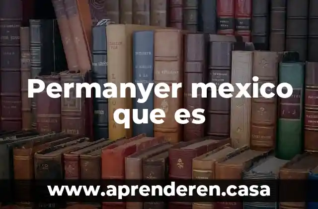 Permanyer mexico que es