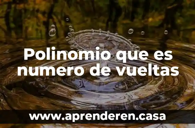 Qué es este número 5550622685 5 Polinomio que es numero de vueltas