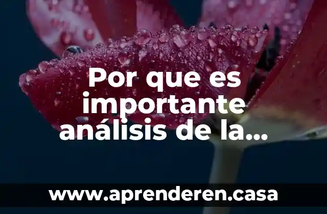 Por que es importante análisis de la realidad