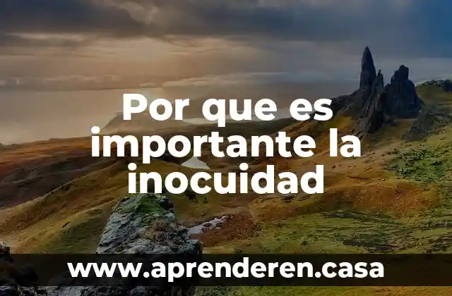 Por que es importante la inocuidad